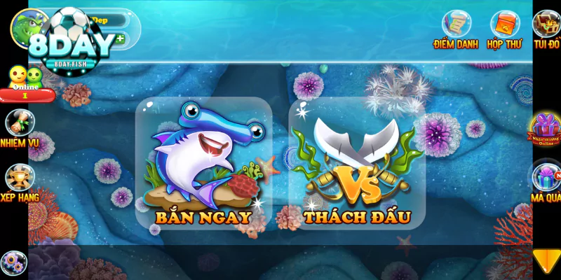 Lựa chọn chế độ chơi bắn cá