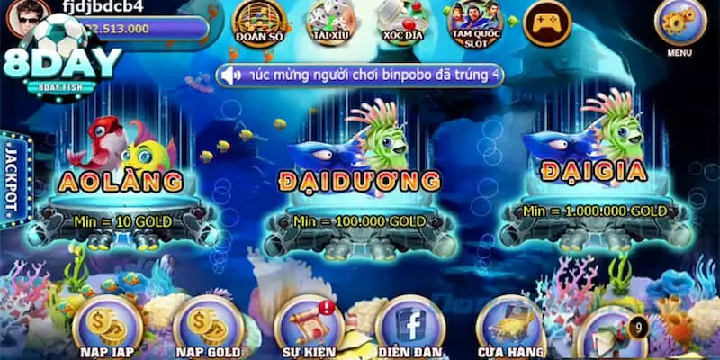 Những tính năng nổi bật của game bắn cá tiên
